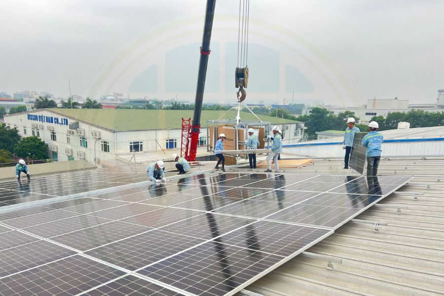 Công ty điện năng lượng mặt trời Vinasol hình ảnh tại công trình