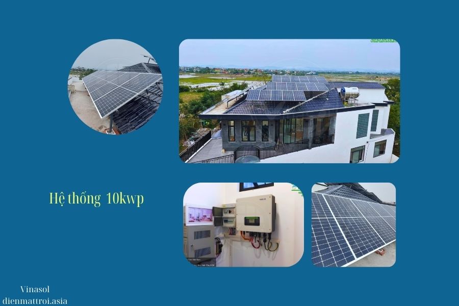 Lắp điện năng lượng mặt trời cho khách hàng 10kw