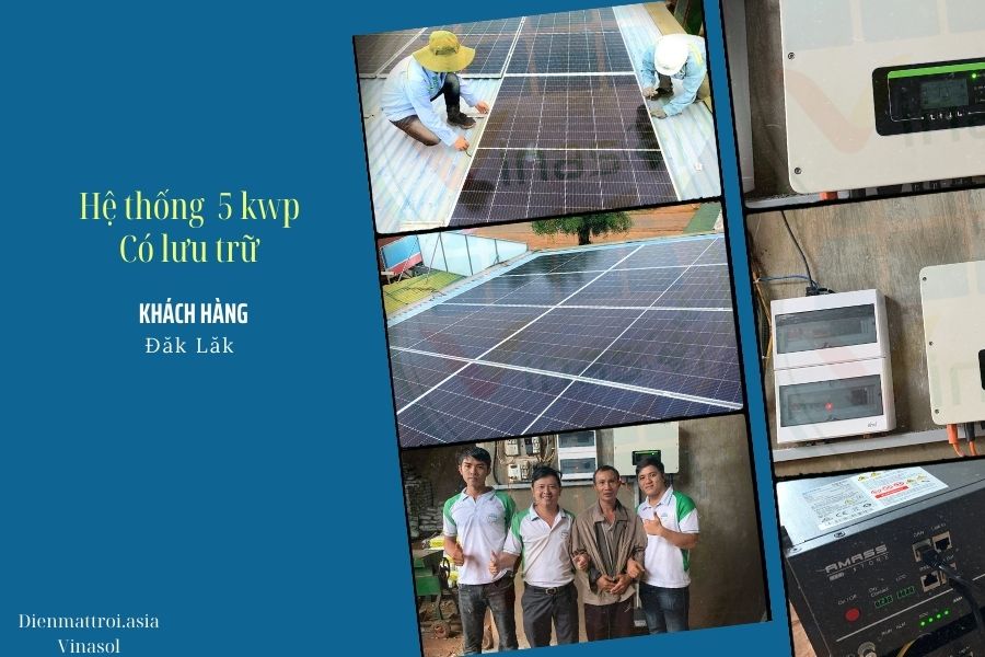 Chi phí lắp điện mặt trời 5kw 