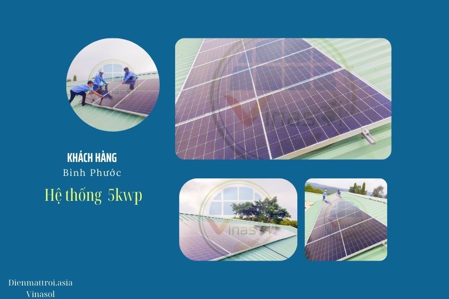 giá hệ thống năng lượng mặt trời 5kw Bình Phước