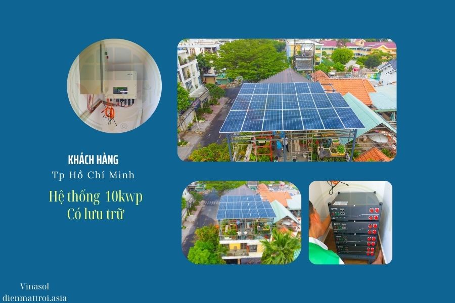 Giá hệ thống pin năng lượng mặt trời 10kw TPHCM