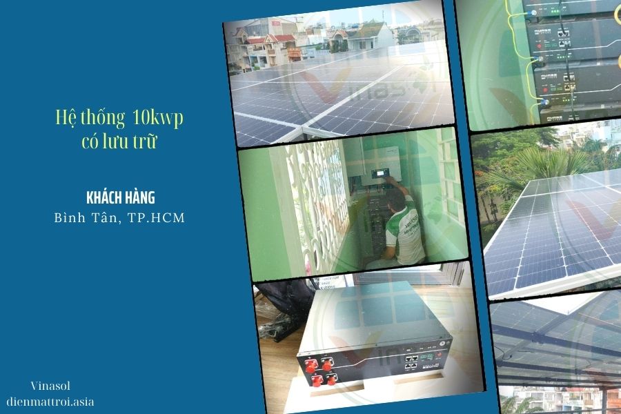 Giá hệ thống pin năng lượng mặt trời 10kw Bình Tân