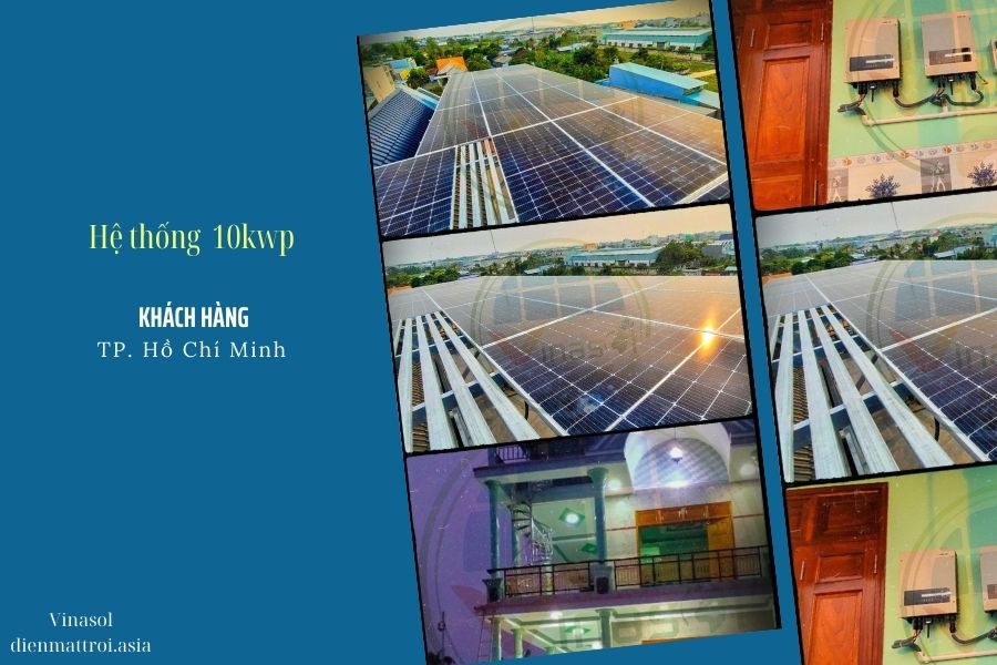 Giá hệ thống pin năng lượng mặt trời 10kw ongrid tphcm