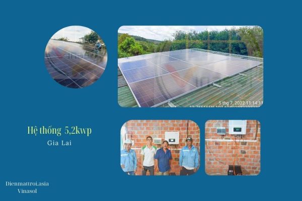 Hệ thống điện mặt trời độc lập 5kwh lắp tại Gia Lai