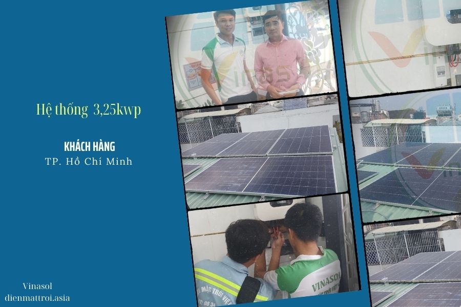 Lắp hệ Máy phát điện năng lượng mặt trời 3kw tại TPHCM
