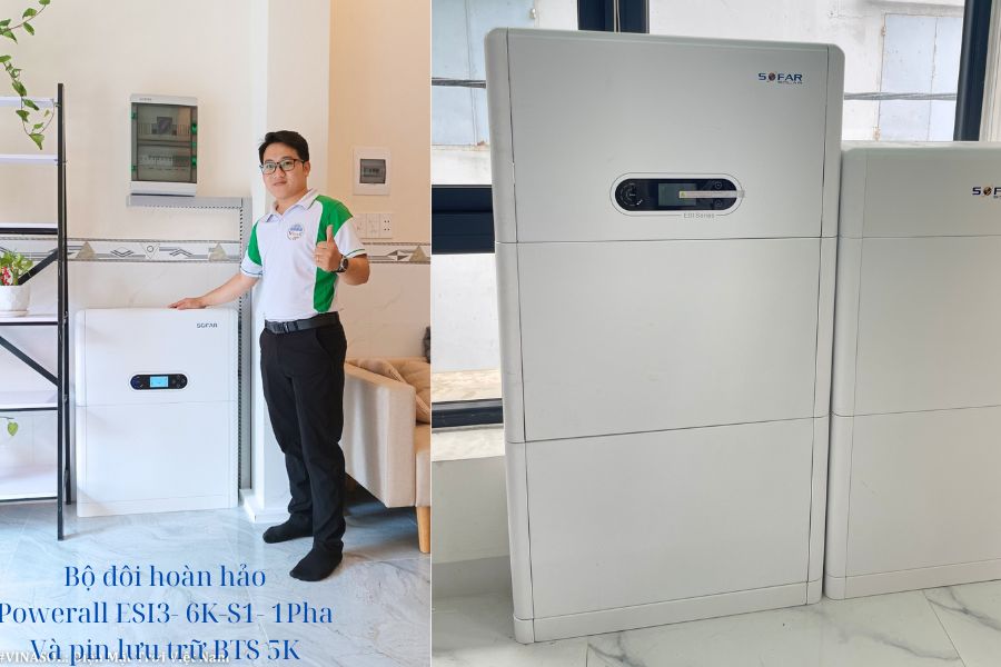 Hệ thống pin năng lượng mặt trời 5kw bàn giao hệ thống